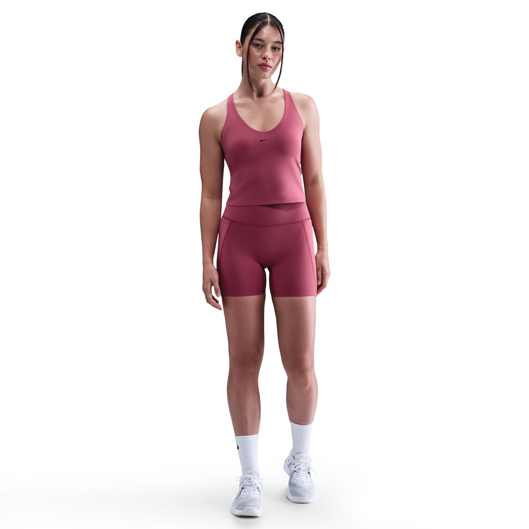 NIKE - Dri-FIT Universa MS Bra Tank Pedli Kadın Pembe Atlet