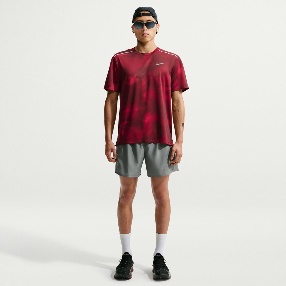 Dri-FIT UV Miler Aop Ss Erkek Kırmızı Tişört