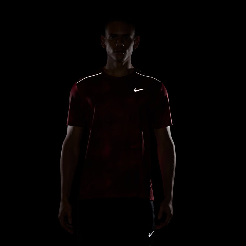 Dri-FIT UV Miler Aop Ss Erkek Kırmızı Tişört