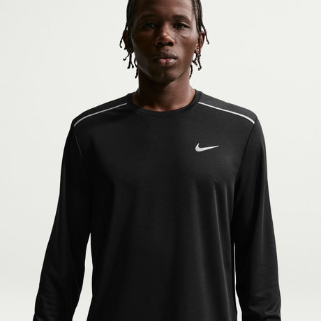 NIKE - Dri-FIT UV Miler Ls Top Erkek Siyah Sweatshirt