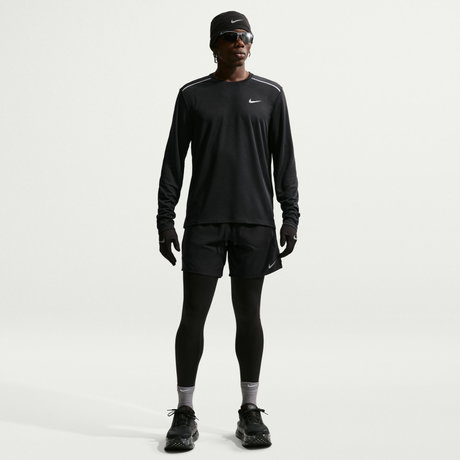 NIKE - Dri-FIT UV Miler Ls Top Erkek Siyah Sweatshirt (1)