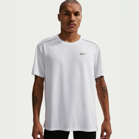 NIKE - Dri-FIT UV Miler Ss Erkek Beyaz Tişört