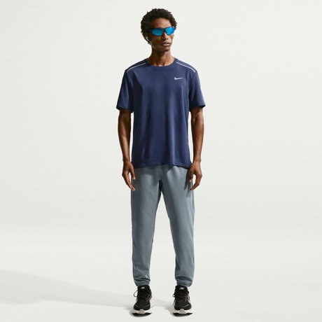 NIKE - Dri-FIT UV Miler Ss Erkek Mavi Tişört (1)