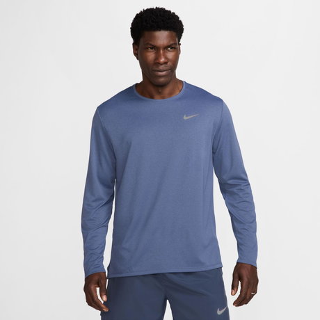 NIKE - Dri-FIT UV Miler Top LS Erkek Mavi Sweatshirt