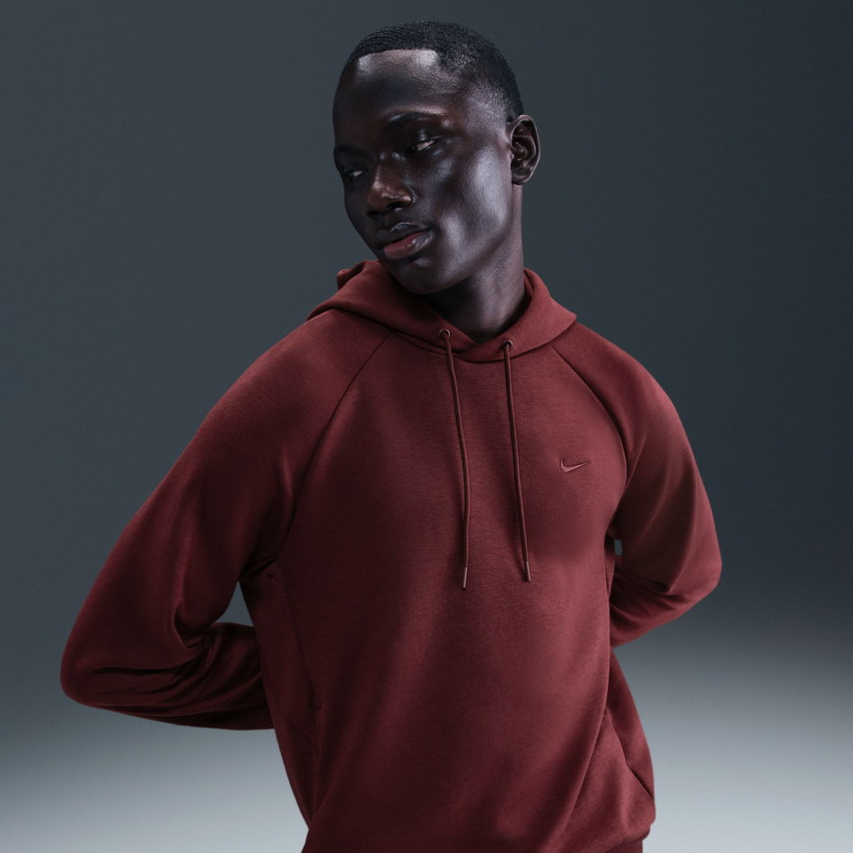 Dri-FIT UV Primary Po Hoodie Erkek Bordo Sweatshirt