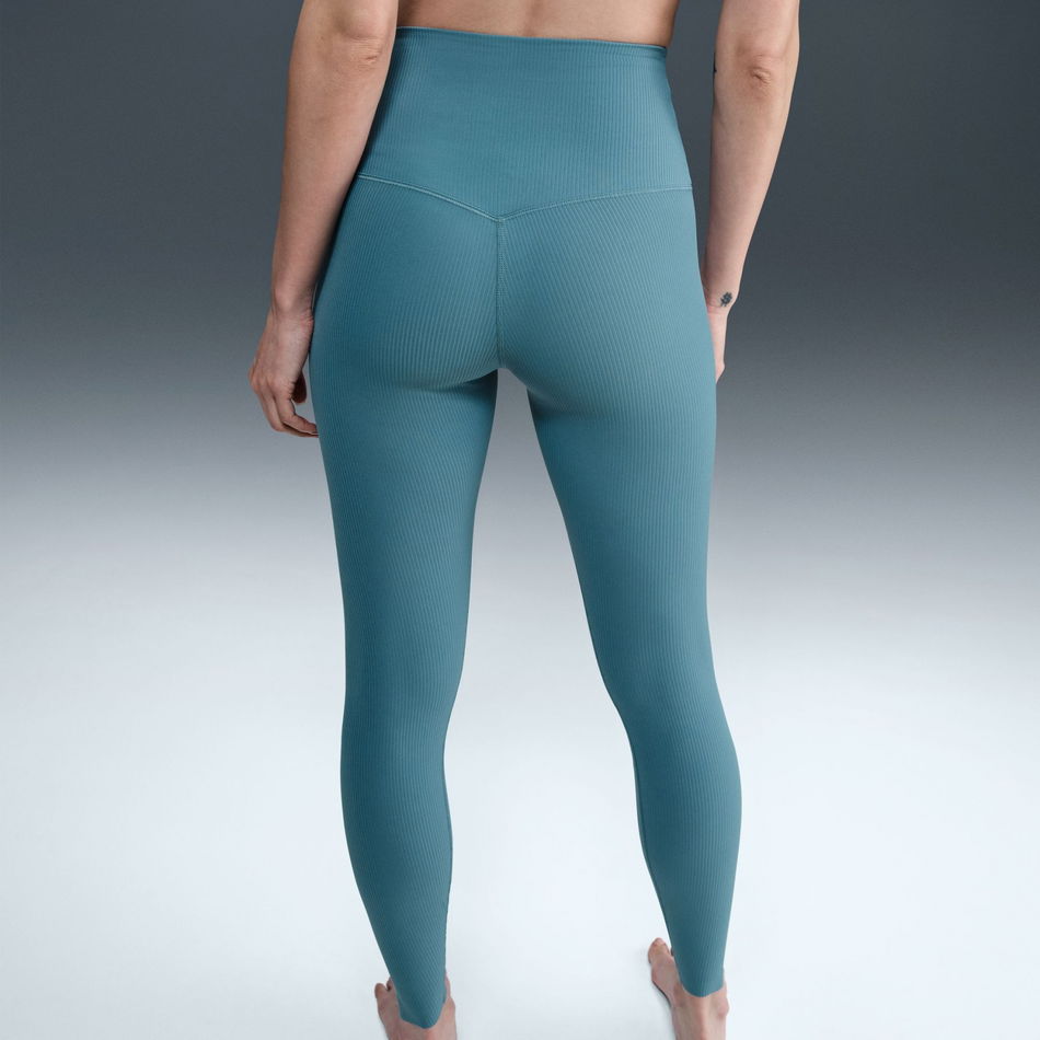 Dri-FIT Zenvy HR 7/8 Rib Tight Kadın Mavi Tayt