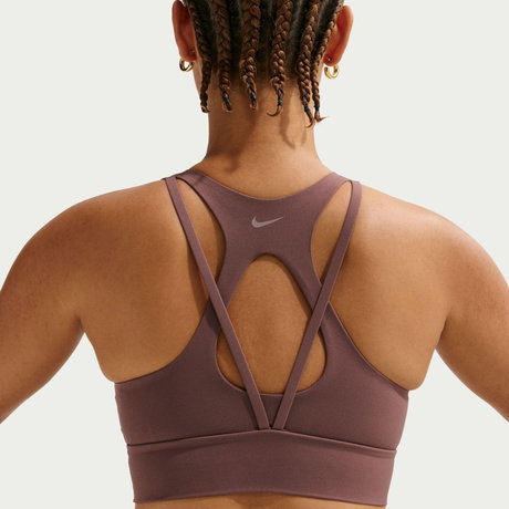NIKE - Dri-FIT Zenvy LL Bra Pedli Kadın Kahverengi Sporcu Sütyeni