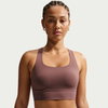 NIKE - Dri-FIT Zenvy LL Bra Pedli Kadın Kahverengi Sporcu Sütyeni (1)