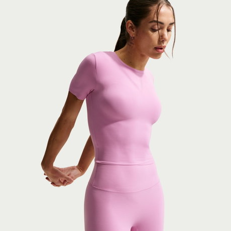 NIKE - Dri-FIT Zenvy Ss Top Kadın Pembe Tişört