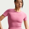 NIKE - Dri-FIT Zenvy Ss Top Kadın Pembe Tişört (1)