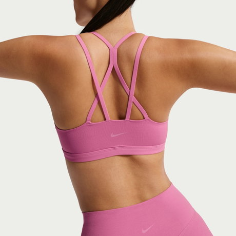 NIKE - Dri-FIT Zenvy Strappy Bra Kadın Pembe Sporcu Sütyeni