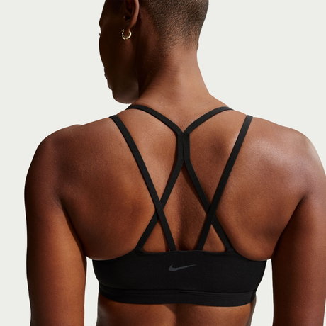 NIKE - Dri-FIT Zenvy Strappy Bra Pedli Kadın Siyah Sporcu Sütyeni