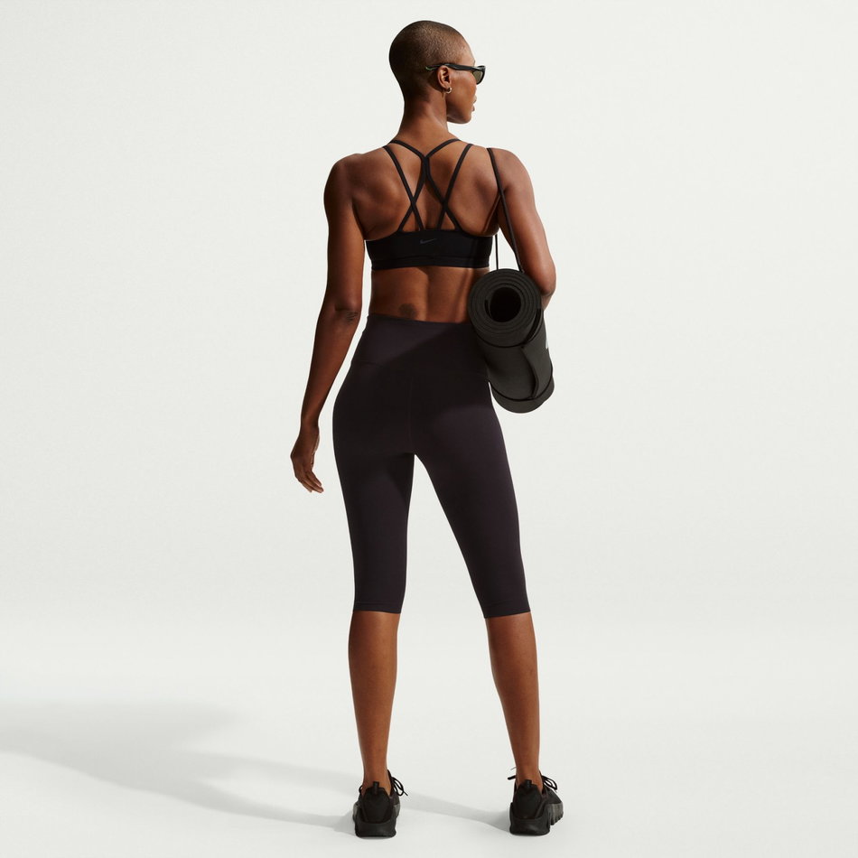 Dri-FIT Zenvy Strappy Bra Pedli Kadın Siyah Sporcu Sütyeni