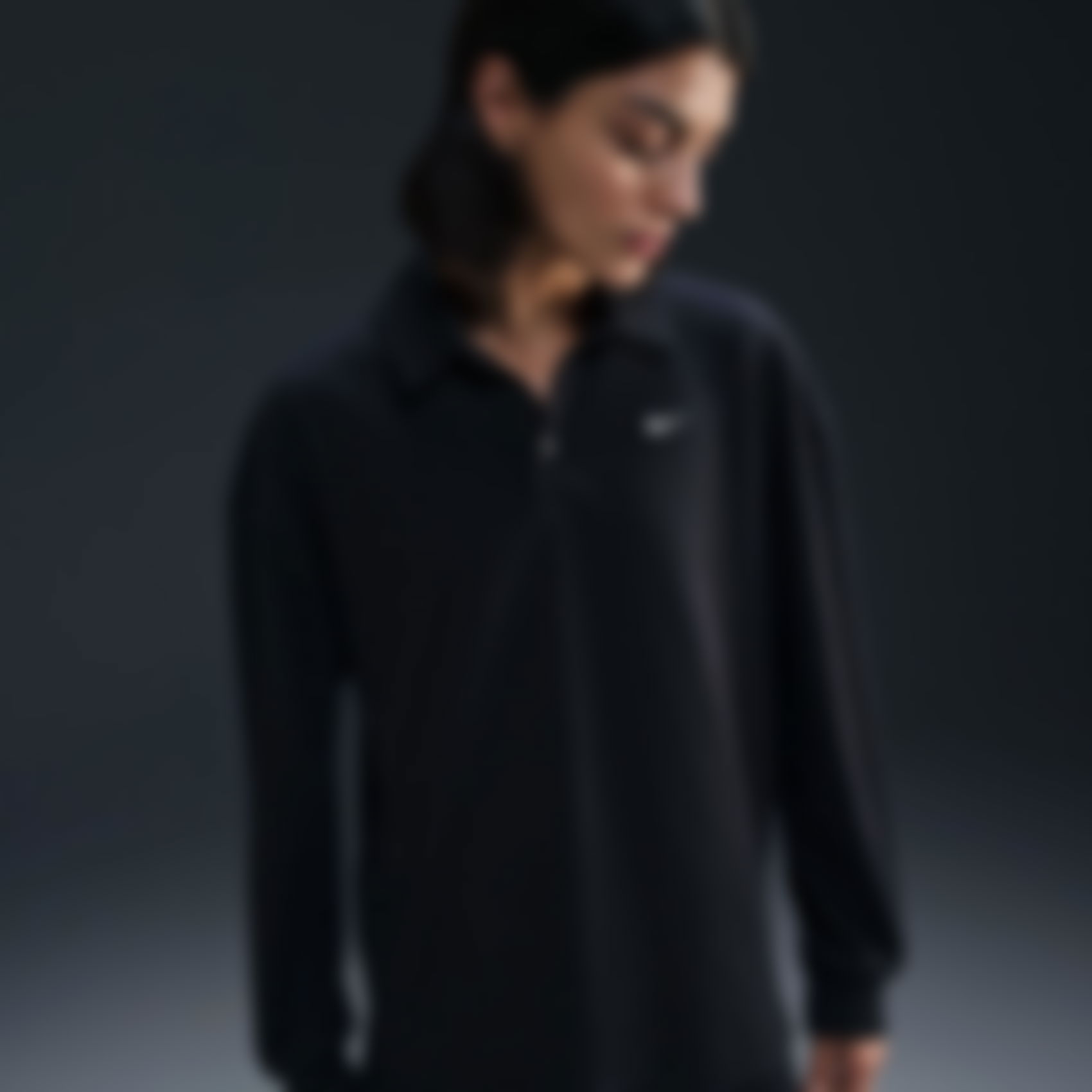 NIKE - Essential Oversize Long Sleeve Polo Kadın Sweatshirt