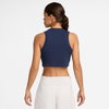 NIKE - Essential Rib Crop Tank Kadın Lacivert Atlet (1)