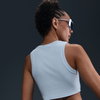 NIKE - Essential Rib Crop Tank Kadın Mavi Atlet (1)