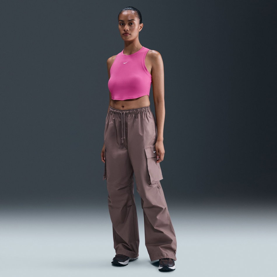 Essential Rib Crop Tank Kadın Pembe Atlet