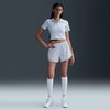 NIKE - Essential SS Polo Crop Top Kadın Mavi Tişört (1)