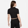 NIKE - Essential SS Polo Crop Top Kadın Siyah Tişört (1)