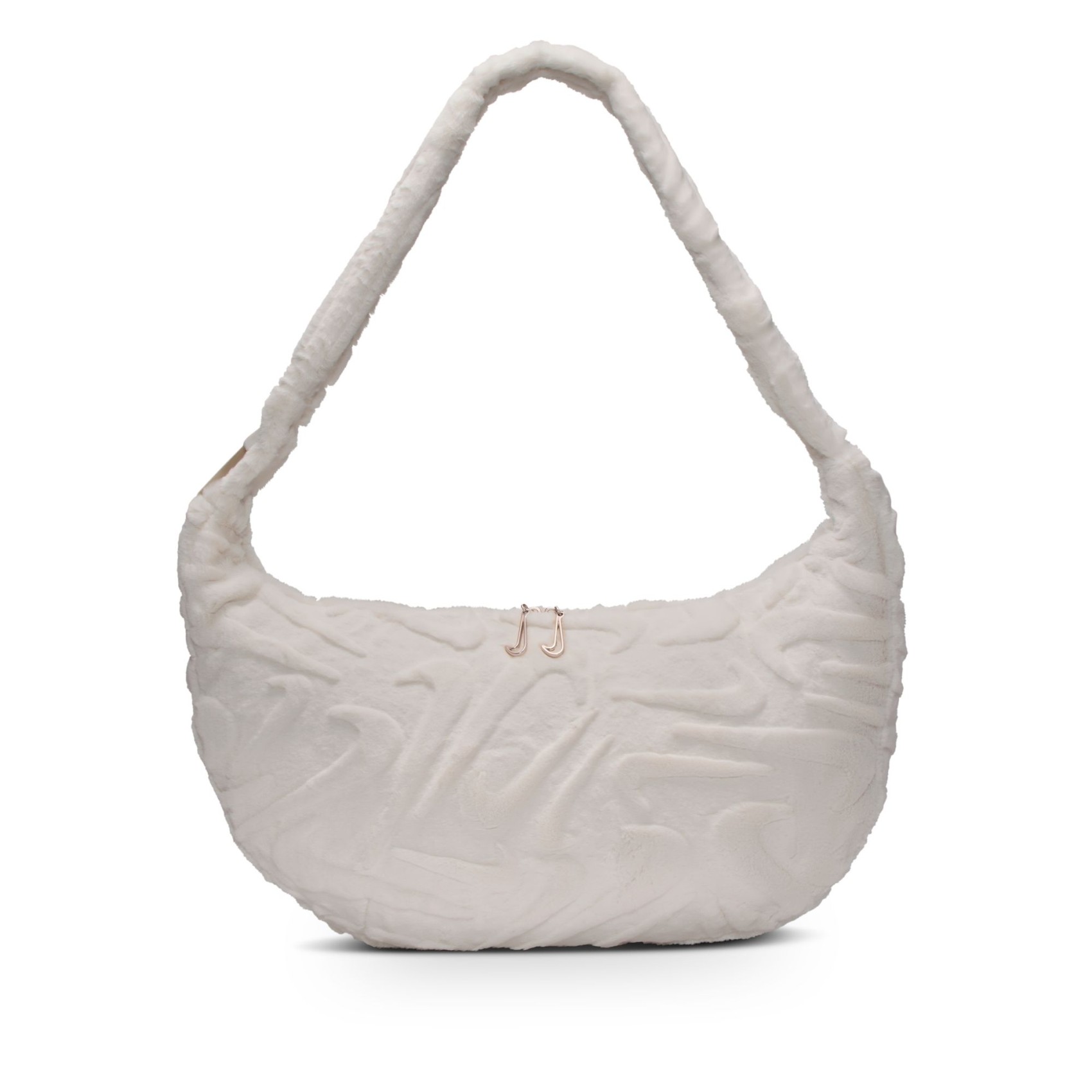 NIKE - Faux Fur Slouchy Bag Bej Kadın Çantası