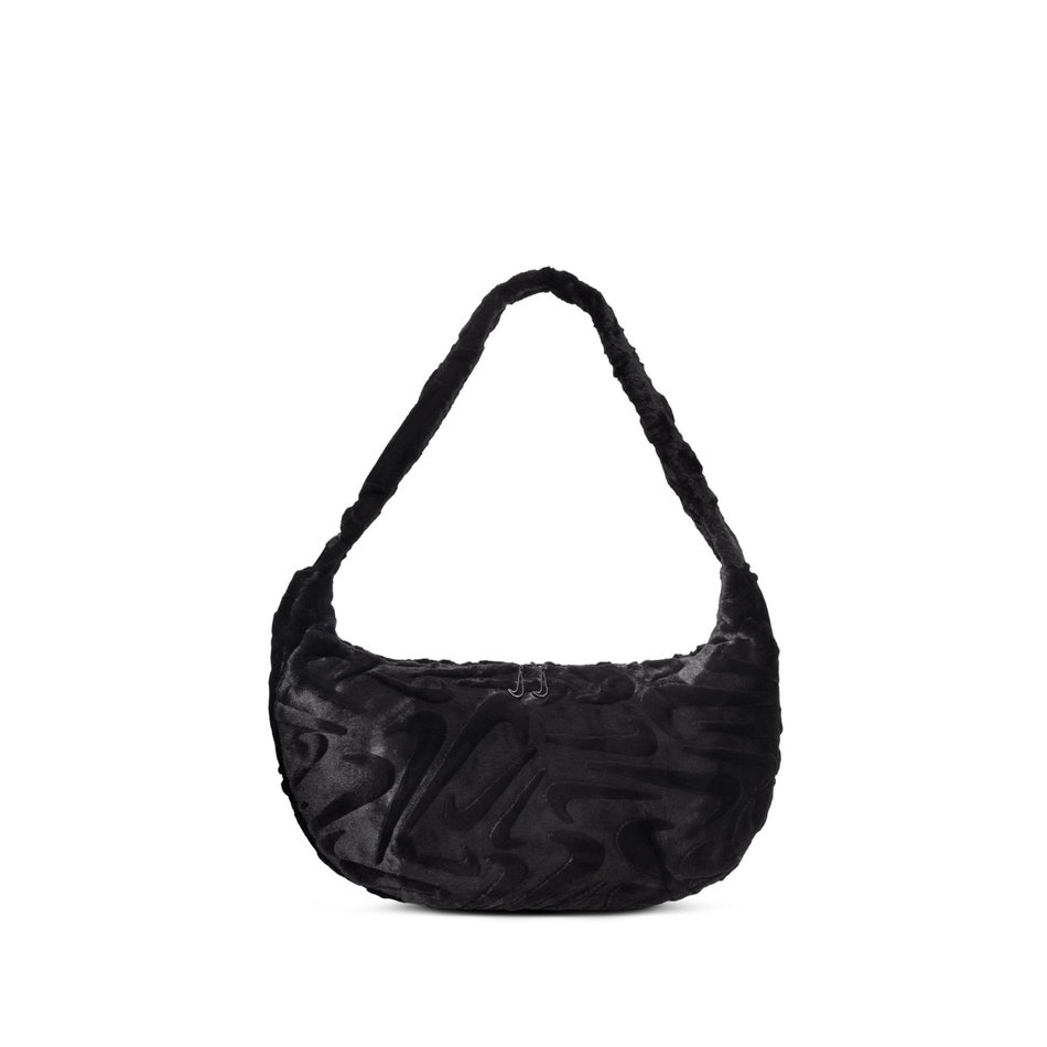 Faux Fur Slouchy Bag Siyah Kadın Çantası