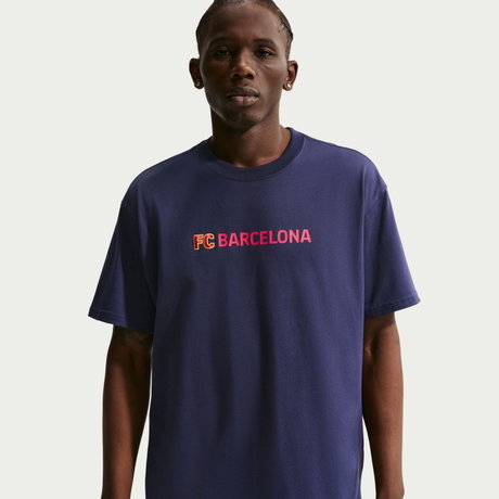NIKE - FC Barcelona Premium Tee Erkek Mavi Tişört