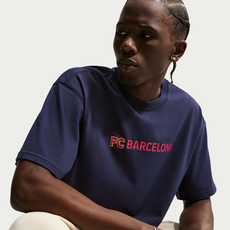 FC Barcelona Premium Tee Erkek Mavi Tişört