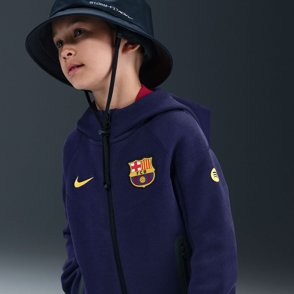 FC Barcelona Tech Fleece FZ Çocuk Sweatshirt