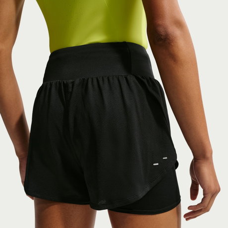 NIKE - Flow Mesh Dri-FIT 2N1 Short Kadın Siyah Şort (1)