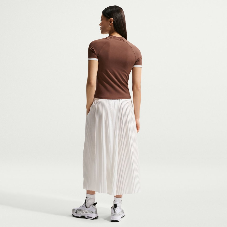 Nike Gloss Ss Fitted Top Kadın Kahverengi Tişört