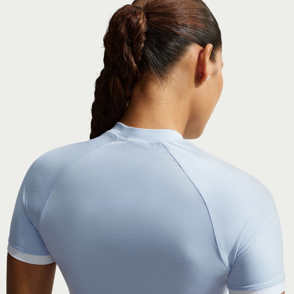 Nike Gloss Ss Fitted Top Kadın Mavi Tişört