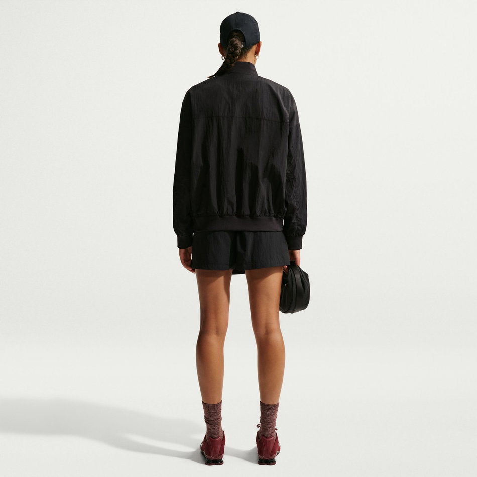 Hbr Varsity Oversize Jacket Kadın Siyah Ceket