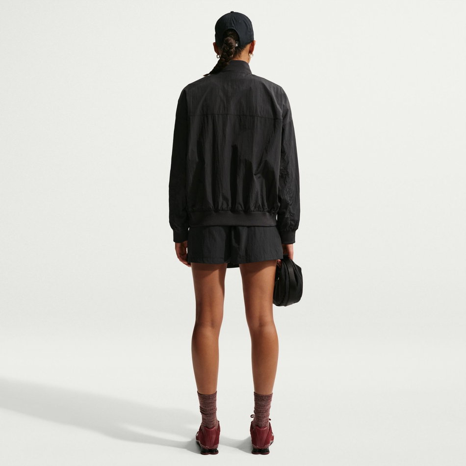 Hbr Varsity Oversize Jacket Kadın Siyah Ceket