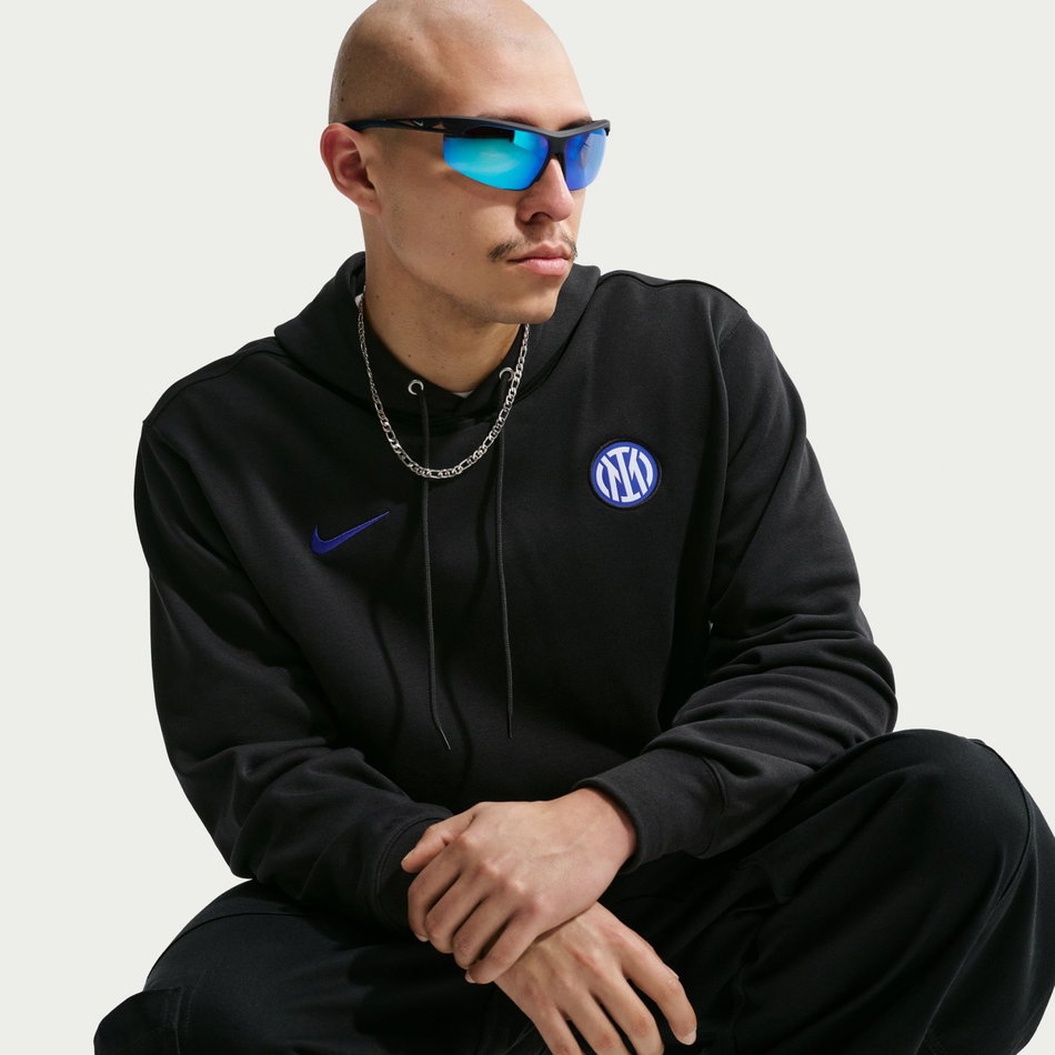 Inter Club Hoodie Po Ft Erkek Siyah Sweatshirt