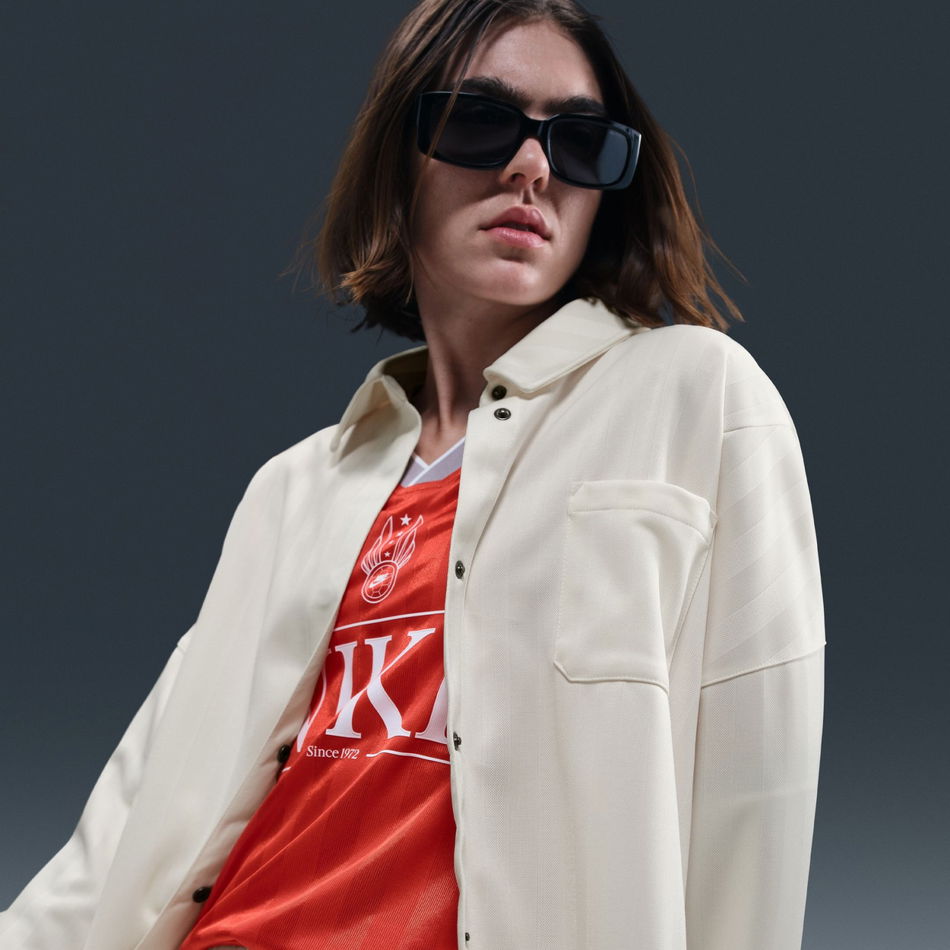 Jacquard Stripe Button Down Kadın Gömlek