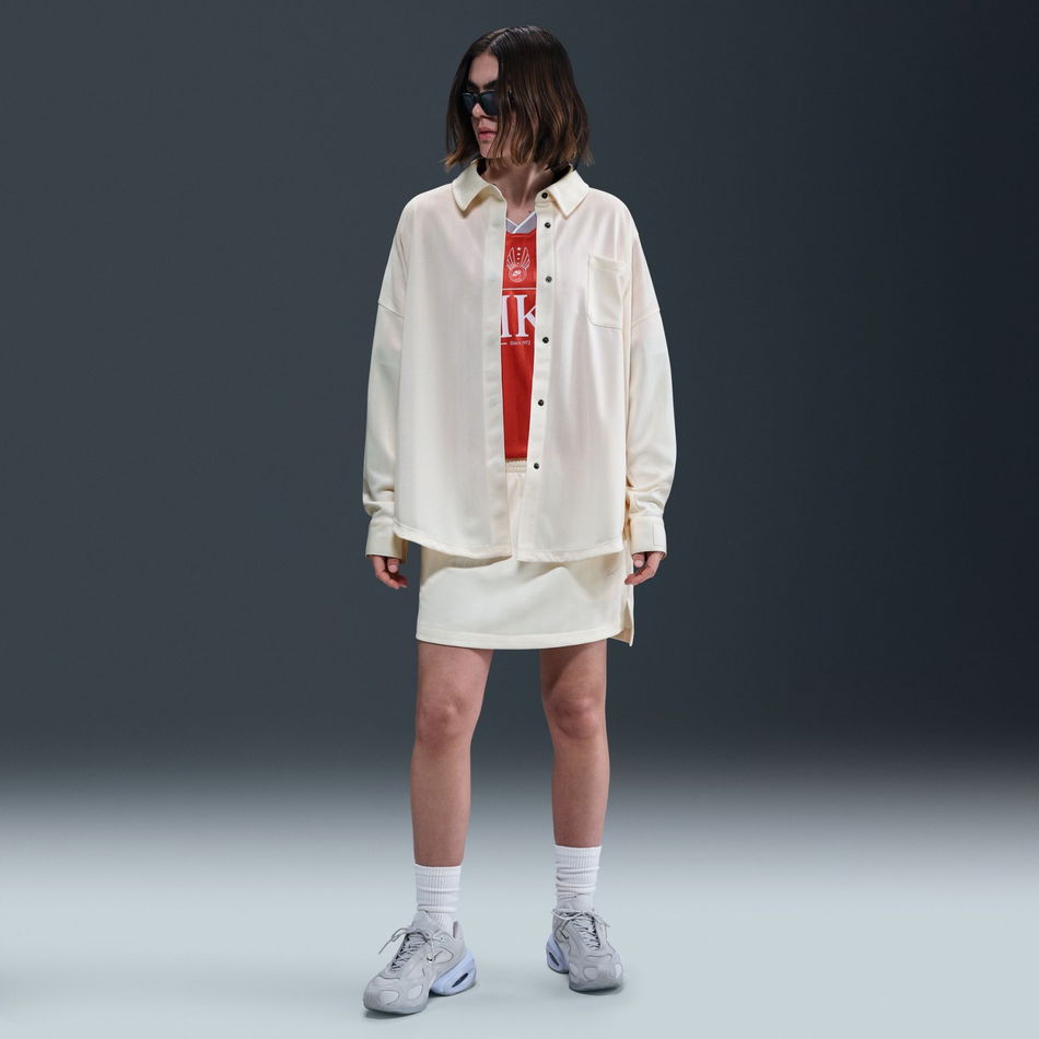 Jacquard Stripe Button Down Kadın Gömlek