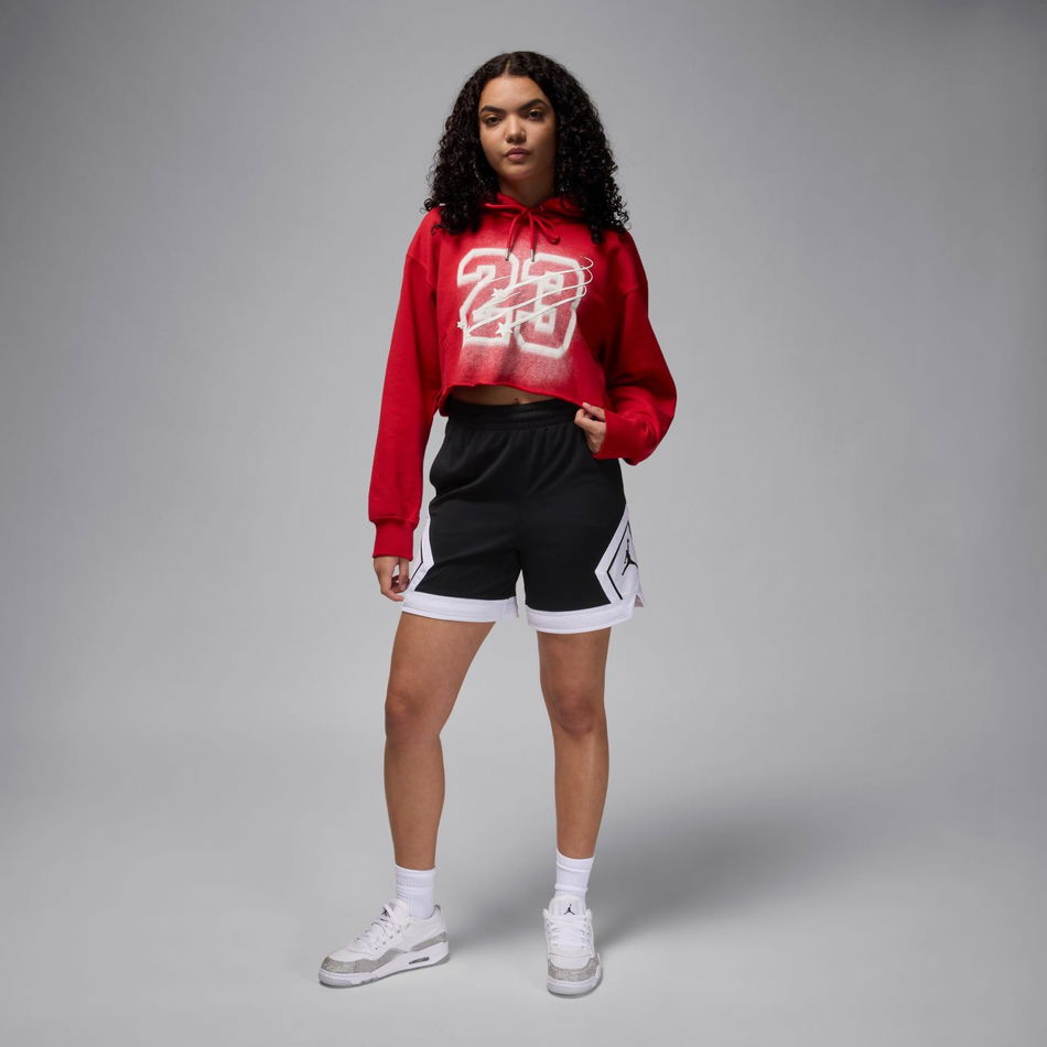 Jordan Flight Fleece Po GFX 40 Kadın Kırmızı Sweatshirt