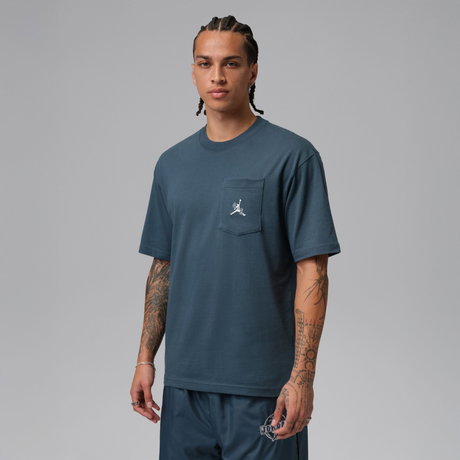 JORDAN - Jordan Pocket Ss Crew Erkek Mavi Tişört
