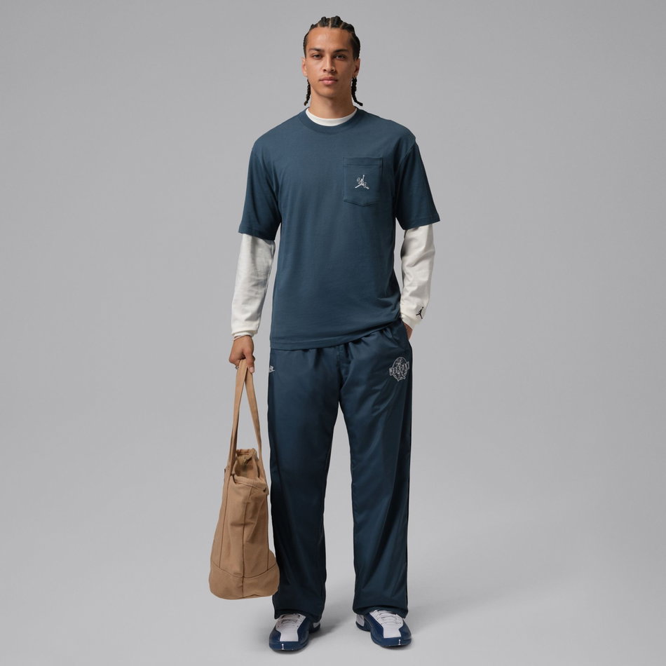 Jordan Pocket Ss Crew Erkek Mavi Tişört