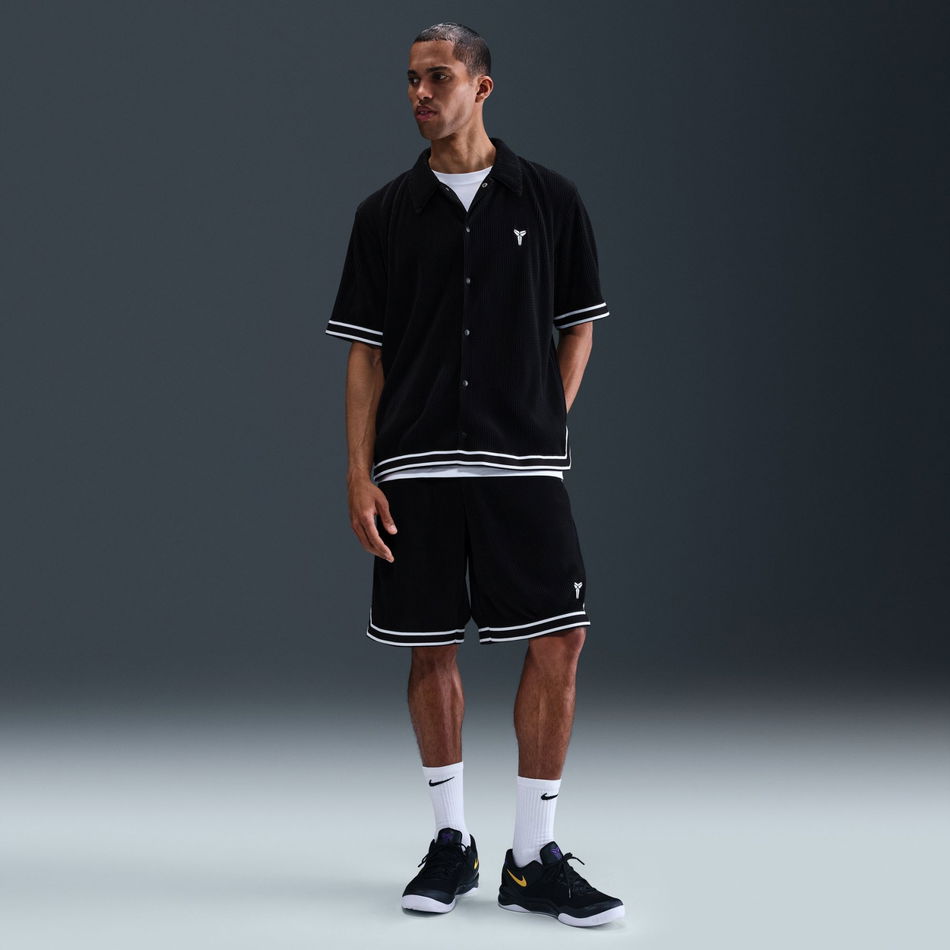 Kobe Pleated SS Top Erkek Siyah Tişört