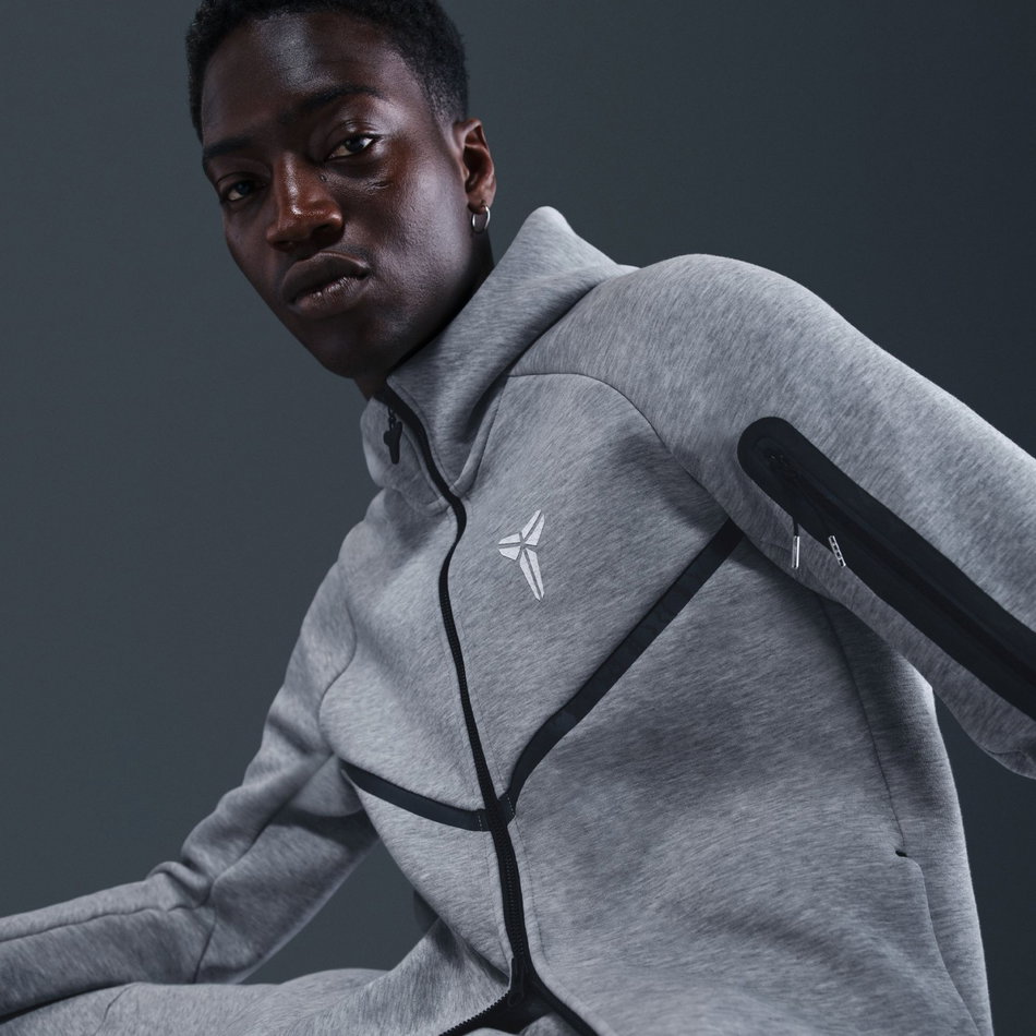 Kobe Tech Fleece Wr Fz Erkek Gri Sweatshirt