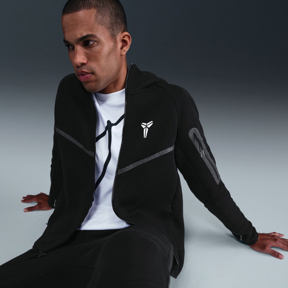 Kobe Tech Fleece Wr FZ Jacket Erkek Siyah Sweatshirt