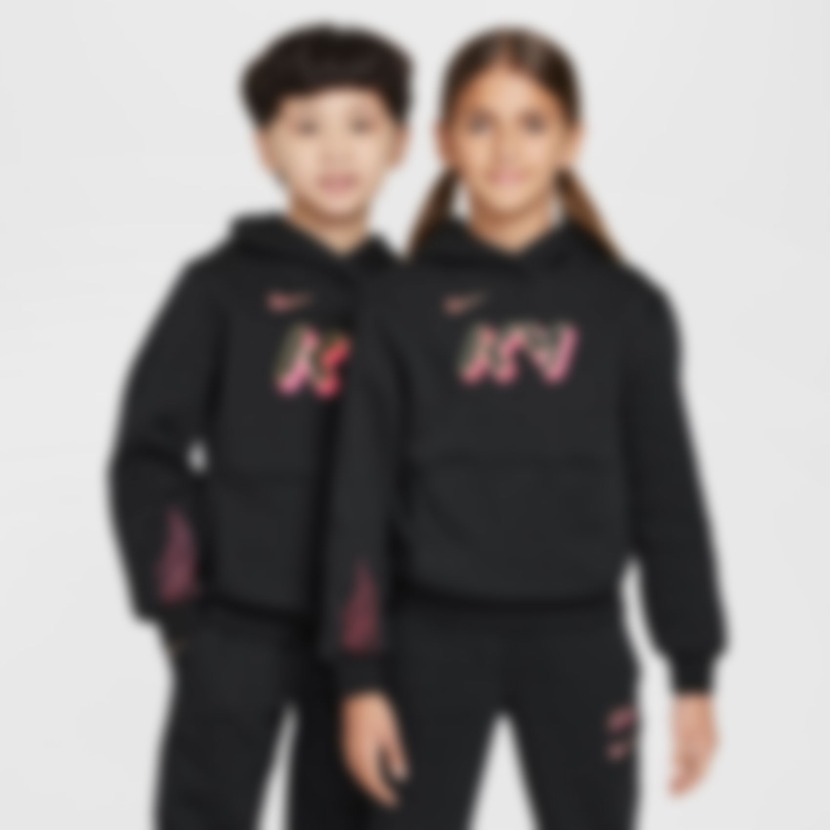 NIKE - Kylian Mbappé Club Fleece Hoodie Çocuk Siyah Sweatshirt