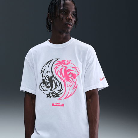 NIKE - LeBron M90 Tee Erkek Beyaz Tişört (1)