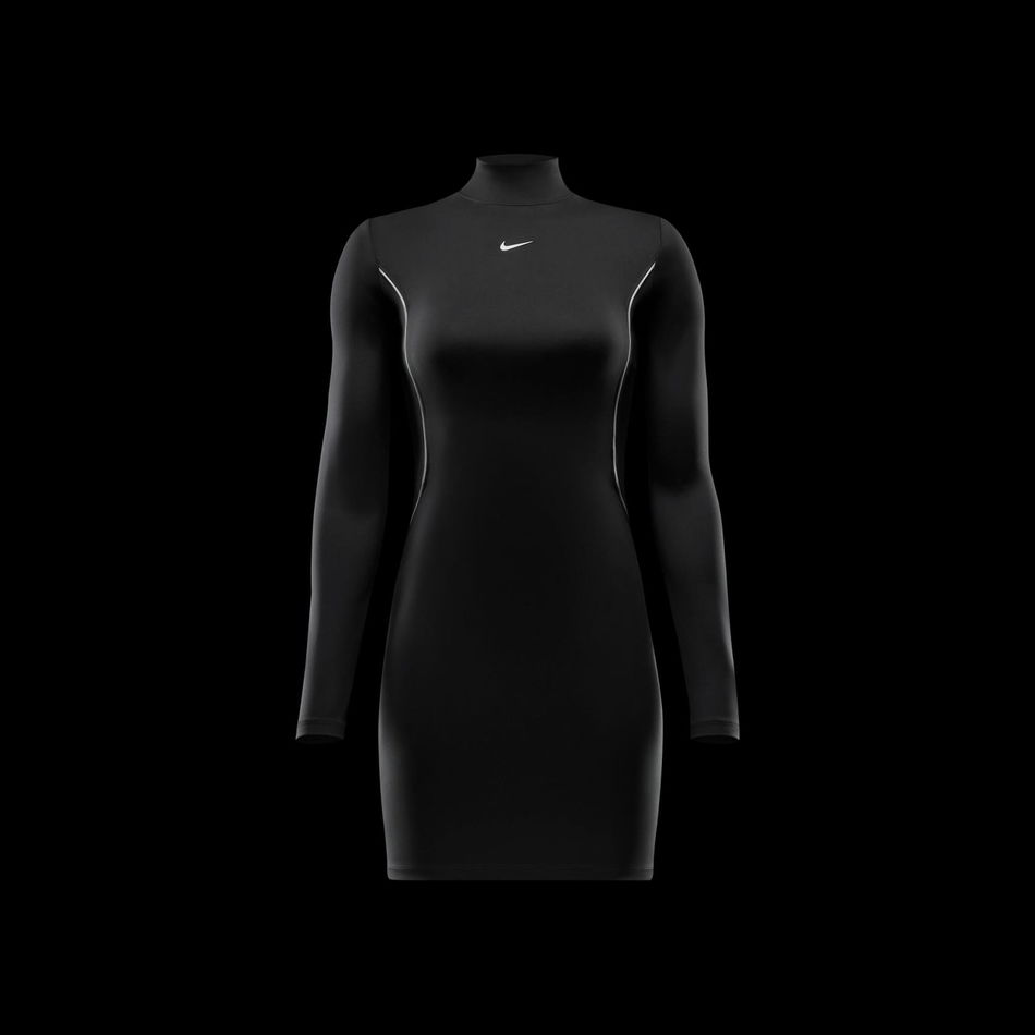 Long Sleeve Dress Swoosh Woven Kadın Elbise