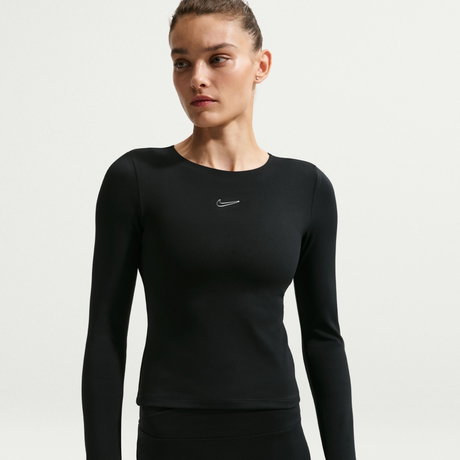NIKE - Ls Fitted Top Gls Kadın Siyah Sweatshirt