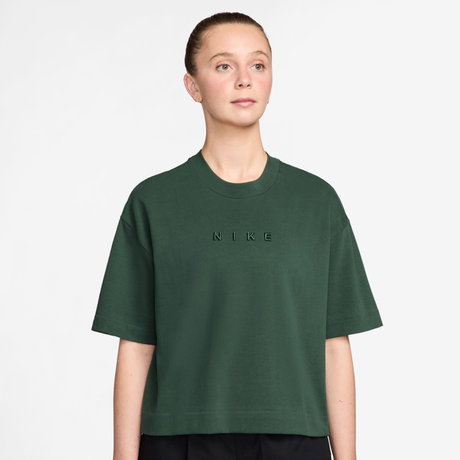 NIKE - Luxe Ss Tee Boxy Kadın Yeşil Tişört