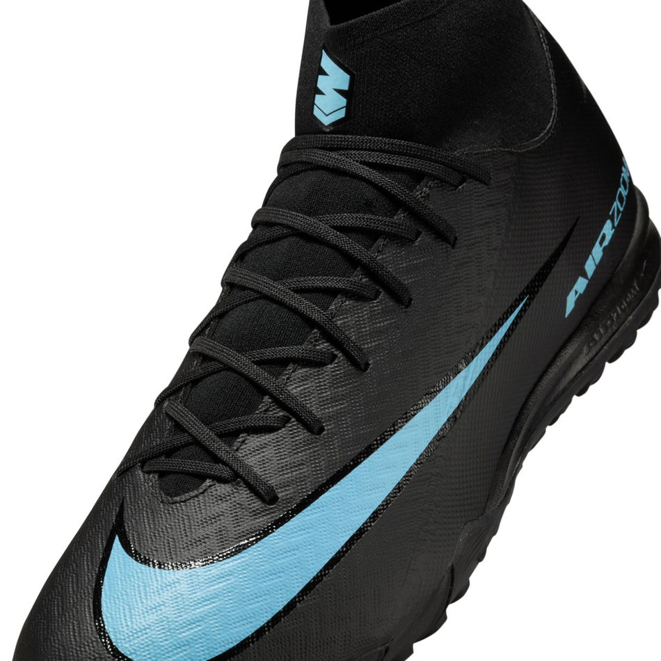 Mercurial Superfly 10 Academy Tf Erkek Siyah Halı Saha Ayakkabısı