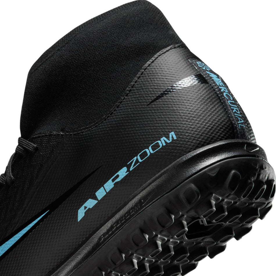 Mercurial Superfly 10 Academy Tf Erkek Siyah Halı Saha Ayakkabısı