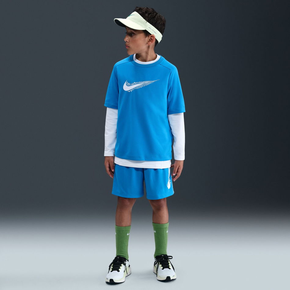 Multi Dri-FIT SS Top Çocuk Mavi Tişört